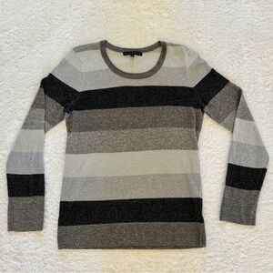 Antonio Melani Striped Sparkle Holiday Sweater